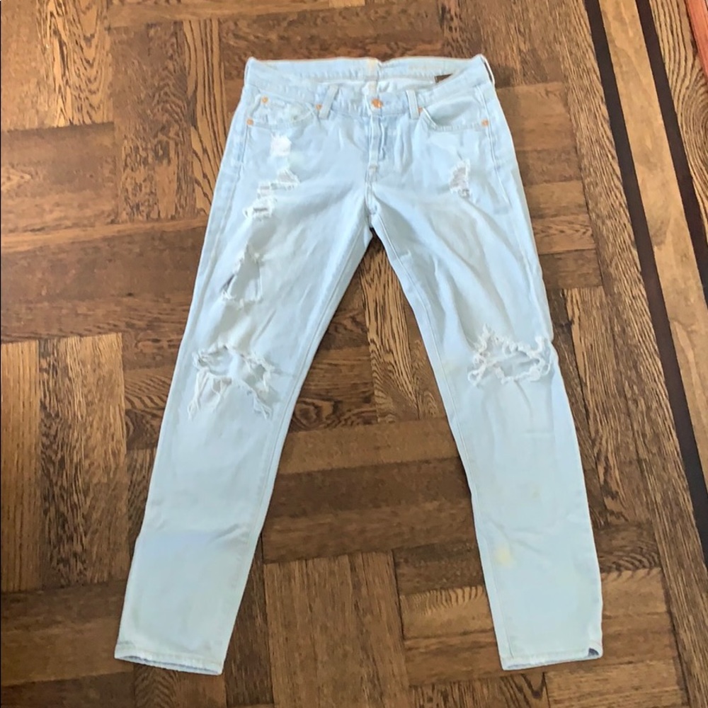 7 For all Mankind skinny boyfriend jeans